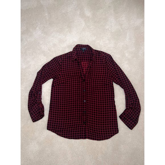 The Limited Black/Red Plaid Blouse | Small - Picture 1 of 5